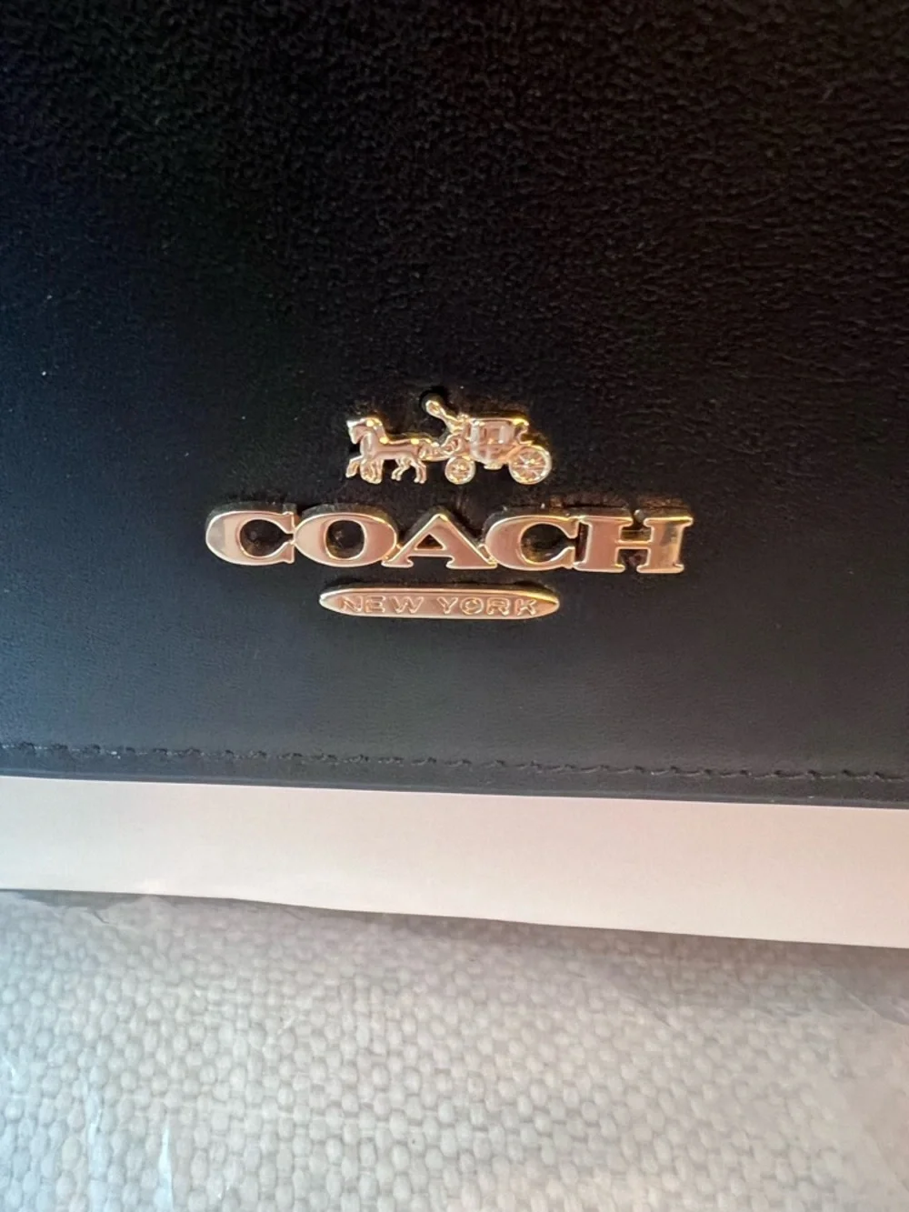 Authentic Coach Klare Crossbody Bag in Black and Signature Tan! NWT - Picture 4 of 6